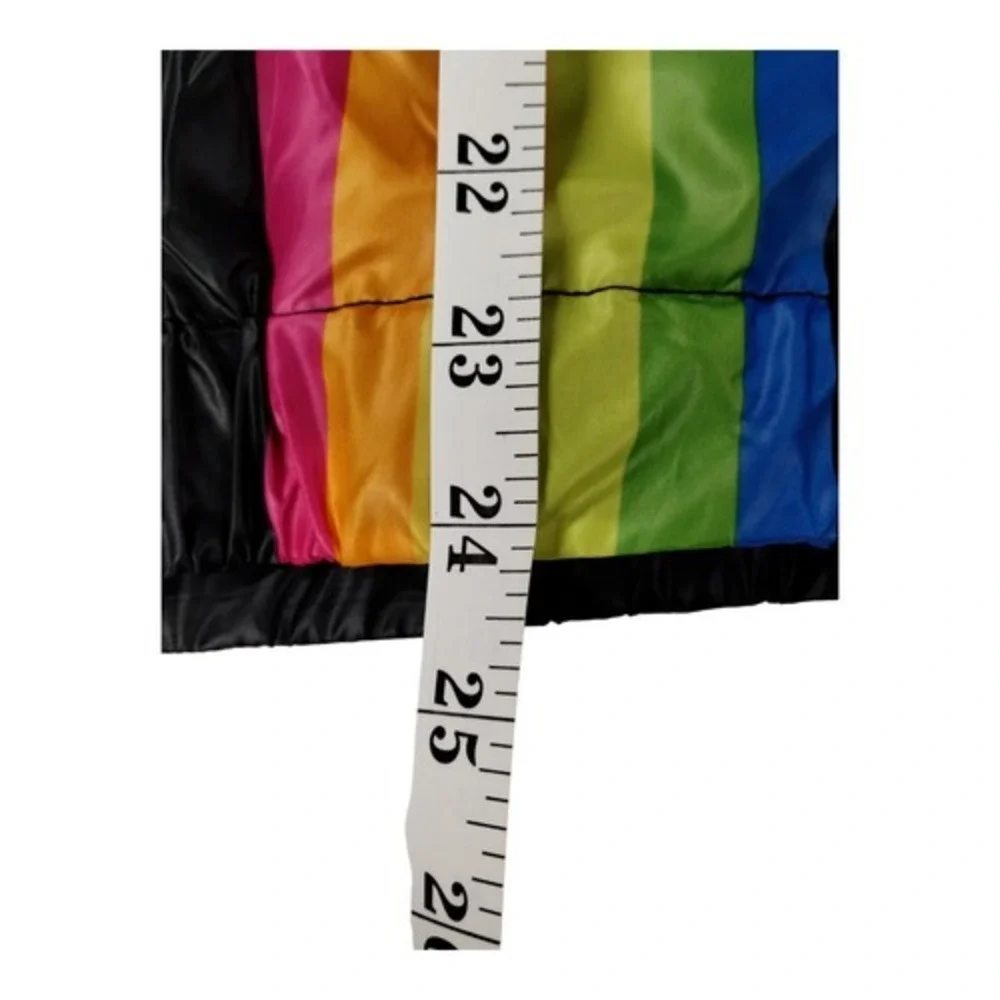 Polaroid Womens Colorblock Hooded Windbreaker Jacket Yellow Black Womens‎ Medium